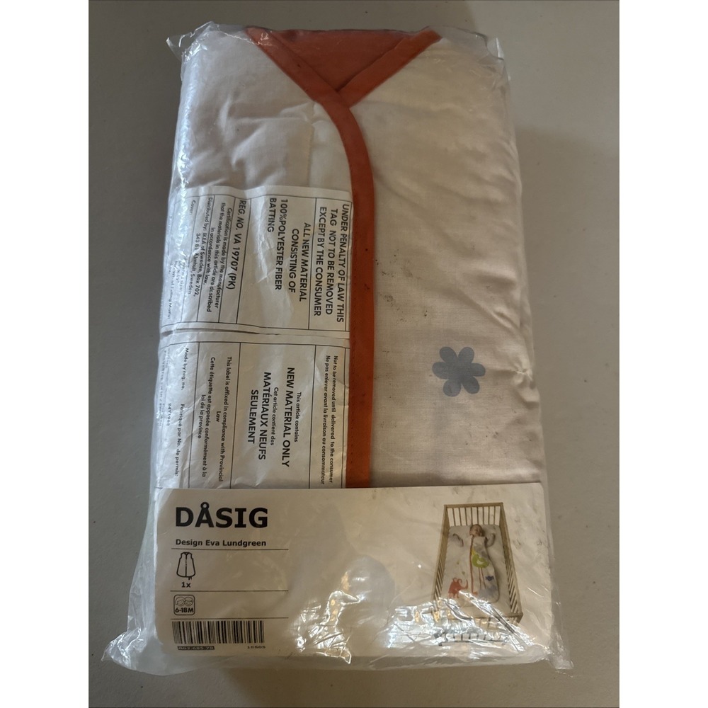 IKEA DASIG Baby Sleep Bag 6-18M Eva Lundgreen Animal Print Cotton Wearable